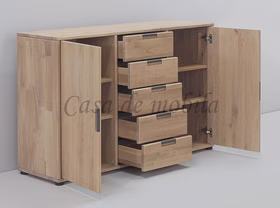 hängende kommode mit schubladen MIDO 134x84x40cm Eiche massiv weiß bianco geölt Casademobila Goslar