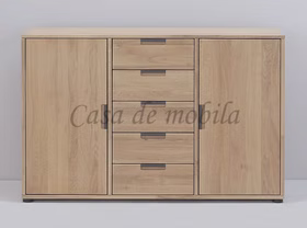 hängende Sideboard mit schubladen MIDO 134x84x40cm Eiche massiv weiß bianco geölt Casademobila Goslar
