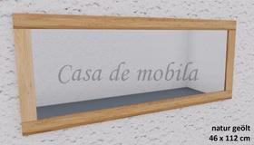Wandspiegel groß mit holzrahmen 46x112cm MIDO Eiche massiv tabakfarben geölt in Goslar bei Casademobila