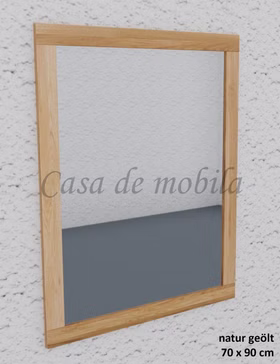 Flurspiegel mit holzrahmen 70x90cm MIDO Eiche massiv natur geölt in Goslar bei Casademobila