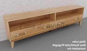Massivholz Kommode mit 2 große schubladen Mido 178x36x40cm holzbeine Eiche massiv natur geölt Casademobila Goslar Massivholz Kommode mit 2 große schubladen Mido 178x36x40cm holzbeine Eiche massiv natur geölt Casademobila Goslar