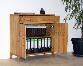 Massivholz Anrichte mit Holzbeine 2türig 1 Schublade MIDO 90x96x40cm Eiche massiv natur geölt Casademobila Goslar skalik Massivholz Anrichte mit Holzbeine 2türig 1 Schublade MIDO 90x96x40cm Eiche massiv natur geölt Casademobila Goslar skalik