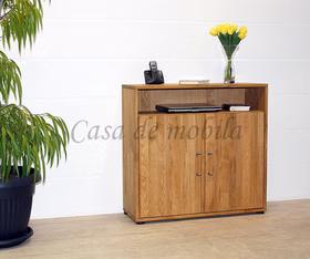 MIDO Flurkommode schmal mit 2 holztür Eiche massiv natur geölt Casa de mobila Goslar