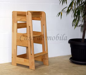 Massivholz Kinderstuhl MONTESSORI 40x89x52cm Buche massiv natur geölt Casademobila Goslar