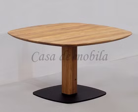 Massivholz Couchtisch rund 85x51x85cm ROMA Eiche massiv natur geölt Casa de mobila Goslar