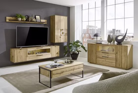 Wohnzimmer Set FÖHR Alois Garthaus Eiche massiv Kommode Vitrine TV-Kommode Wandboard Couchtisch casademobila Goslar Wohnzimmer Set FÖHR Alois Garthaus Eiche massiv Kommode Vitrine TV-Kommode Wandboard Couchtisch casademobila Goslar