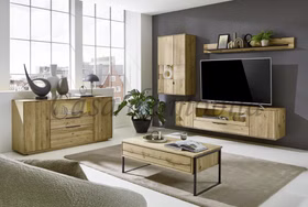 Wohnzimmer Set FÖHR Alois Garthaus Eiche massiv Kommode Vitrine TV-Kommode Wandboard Couchtisch casademobila Goslar Wohnzimmer Set FÖHR Alois Garthaus Eiche massiv Kommode Vitrine TV-Kommode Wandboard Couchtisch casademobila Goslar