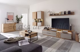 Breite Anrichte Föhr modern Wildeiche massiv geölt Lack taupe casademobila Goslar
