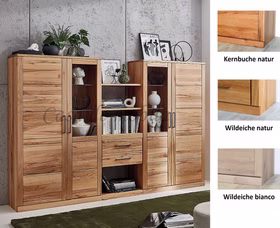 Wohnwand-Kernbuche-Wildeiche-massiv-Palermo-717120AR-95-20AL-K--GR.jpg Schrankwand PALERMO 227x173x40cm Kernbuche Wildeiche massiv natur oder bianco geölt Casa de mobila Goslar