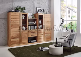 Wohnwand-Kernbuche-massiv-geoelt-Palermo-717120AR-95-20AL-K--GR-2.jpg Massivholz Esszimmer-schrank mit regal 227x173x40cm PALERMO Kernbuche massiv natur geölt Casa de mobila Goslar