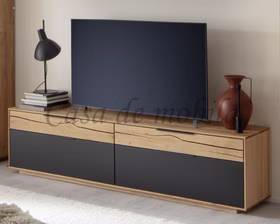 TV-Lowboard FÖHR 183x55x45cm Wildeiche massiv Roheffekt geölt Lack carbon Alois Garthaus casademobila Goslar TV-Lowboard FÖHR 183x55x45cm Wildeiche massiv Roheffekt geölt Lack carbon Alois Garthaus casademobila Goslar