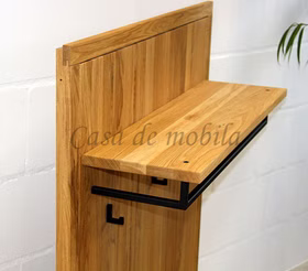 Wandgarderobe 99x122x30cm WINDSOR Eiche geölt Massivholz garderobenpaneel mit hutablage WINDSOR 99x122x30cm Eiche massiv natur geölt mit Hirnholz Casa de mobila Goslar