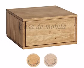 Hänge Nachtschrank WALKIN Tjornbo 46x24x42cm Wildeiche natur geölt Kleine Hängekommode WALK IN Tjornbo 46x24x42cm Wildeiche massiv Natur geölt