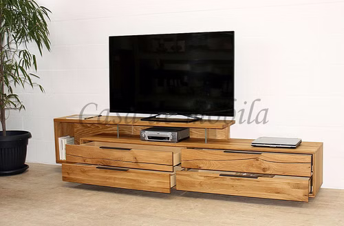 TV-Lowboard mit TV-Brücke FÖHR 221x45x45cm Wildeiche massiv Roheffekt geölt Alois Garthaus casademobila Goslar TV-Lowboard mit TV-Brücke FÖHR 221x45x45cm Wildeiche massiv Roheffekt geölt Alois Garthaus casademobila Goslar