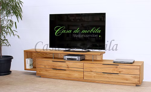 TV-Lowboard mit TV-Brücke FÖHR 251x45x45cm Wildeiche massiv Roheffekt geölt Alois Garthaus casademobila Goslar TV-Lowboard mit TV-Brücke FÖHR 251x45x45cm Wildeiche massiv Roheffekt geölt Alois Garthaus casademobila Goslar
