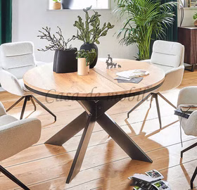 runde tisch ausziehbar 140x75x140cm NOTTING HILL Wildeiche massiv bianco geölt Casa de mobila Goslar runde tisch ausziehbar 140x75x140cm NOTTING HILL Wildeiche massiv bianco geölt Casa de mobila Goslar