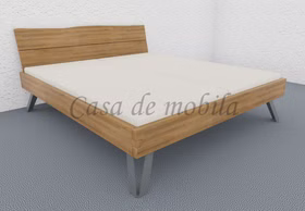 Massivholz bett NAVARRA mit metallbeine Wildeiche massiv natur geölt mit Kopfteil niedrig Baumkante Casa de mobila Goslar Massivholz bett NAVARRA mit metallbeine Wildeiche massiv natur geölt mit Kopfteil niedrig Baumkante Casa de mobila Goslar
