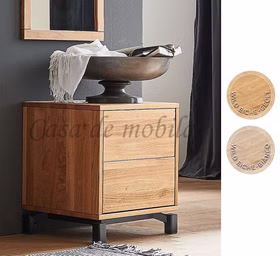 Dielen Kommode mit Metallgestell WALK IN Tjornbo 46x52x42cm Wildeiche massiv geölt Kleine Schubladenkommode mit Metallgestell WALK IN Tjornbo 46x52x42cm Wildeiche massiv geölt