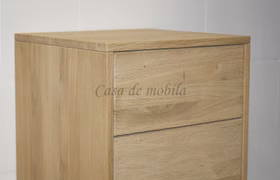 Nachtkommode Holzfüße 46x66x42cm WALK IN Wildeiche geölt Schubladen WALKIN Eiche sandgestrahlt geölt Casa de mobila Goslar