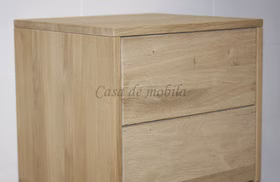 Nachtkommode Holzfüße 46x66x42cm WALK IN Wildeiche geölt Schubkasten WALKIN Eiche sandgestrahlt geölt Casa de mobila Goslar
