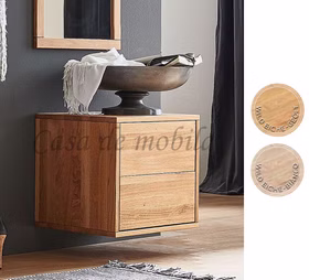 Hängekommode mit Schubladen WALK IN 46x43x42cm Wildeiche massiv natur geölt Kleine Hängekommode WALK IN Tjornbo 46x43x42cm Wildeiche massiv natur geölt