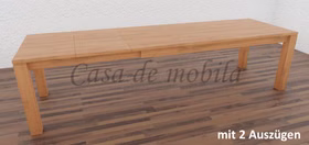 Esstisch ausziehbar 180 bis 280 cm Ideal Kernbuche massiv Natur geölt Casa de mobila Goslar