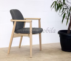 Armlehnstuhl gepolstert Wolle 58x83x60cm COSTNER Esche massiv geölt skandinavische Holzstuhl mit armlehne Wolle COSTNER 58x83x60cm Esche massiv weiß geölt Casademobila Goslar