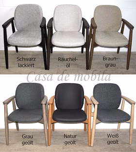 Costner Stühle mit Armlehnen 6 Holztöne esche massiv Casa de mobila Goslar