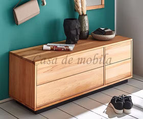 Flurbank-Kernbuche-massiv-natur-geoelt-Sockel-Walk-In-W13321-08-1337-2-80.jpg Flurbank mit schubladen und Metallsockel M10 WALK IN 133x48x42cm Kernbuche massiv geölt Casa de mobila Goslar