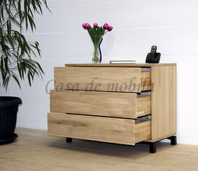 Kommode Metallgestell M9 90x71x42cm WALK IN Massivholz Wäschekommode mit 3 schubladen, Metallgestell M9 WALK IN 90x71x42 cm Wildeiche massiv weiß bianco geölt Casa de mobila Goslar