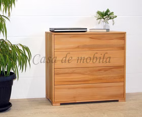 Massivholz kommode mit schubladen und Holzfüßen WALK IN 90x84x42cm Kernbuche massiv natur geölt Casa de mobila Goslar
