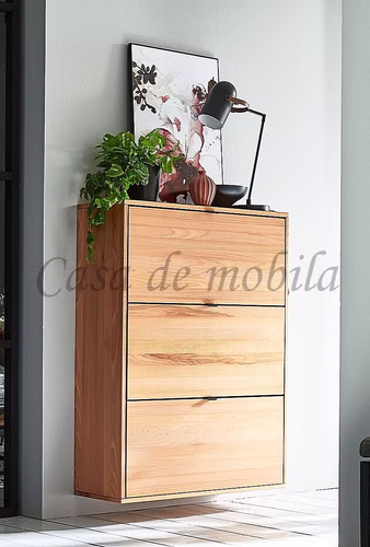 Hänge-Schuhschrank 90x120x33cm WALK IN Kernbuche geölt