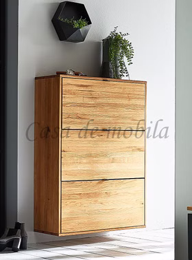Hänge-Schuhschrank 90x120x33cm WALK IN Wildeiche geölt Hängende Schuhkommode 3 Klappen WALKIN 90x120x33cm Wildeiche massiv geölt Casa de mobila Goslar