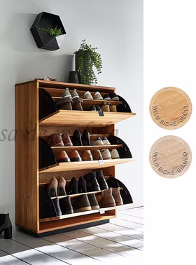 Schuhkipper mit Sockel WALK IN 90x125x33cm eiche massiv geölt Schuhkipper mit Sockel WALK IN 90x125x33cm Wildeiche massiv geölt Casa de mobila Goslar
