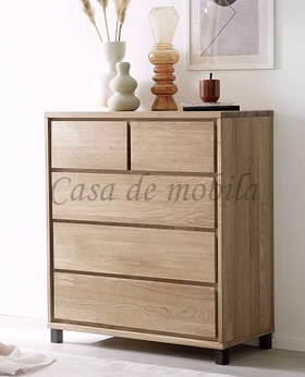 Schubladenkommode 88x100x42cm RÖDVIG Wildeiche geölt Schubladenschrank RÖDVIG 88x100x42cm Wildeiche massiv natur geölt mit Metallfüßen schwarz Casa de mobila Goslar