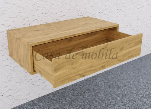 Massivholz Hängekommode WALK IN 90x24x42cm Kernbuche Wildeiche massiv natur oder bianco geölt Casa de mobila Goslar