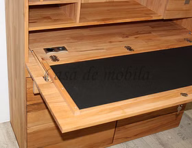 Sekretaer-ameno-home-office-kernbuche-massiv2.jpg Klappe von Sekretär Ameno mit Leder bezug in Kernbuche massiv Casa de mobila Goslar