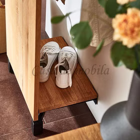 Garderobenpaneel Metallbeine M9 46x177cm WALK IN Wildeiche Holzablage Walk In Casa de mobila Goslar