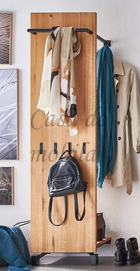 Garderobenpaneel Metallbeine M9 46x177cm WALK IN Wildeiche Wandgarderobe WALKIN 46x177cm Wildeiche massiv geölt Metallbeine M9 Casa de mobila Goslar