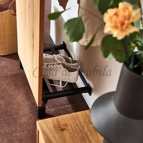 Garderobe Metallbeine M9, 46x177cm WALK IN Wildeiche geölt WALKIN Metall Schuhablage Casa de mobila Goslar