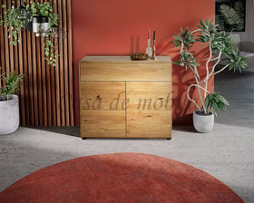 Kommode II 100x89x40cm OKER Wildeiche Natur geölt Massivholz Anrichte 2-türig OKER 100x89x40cm Wildeiche massiv geölt Casa de mobila Goslar