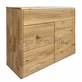 Kommode II 100x89x40cm OKER Wildeiche Natur geölt Wäscheschrank 2-türig OKER 100x89x40cm Wildeiche massiv geölt Casa de mobila Goslar