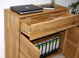 Kommode II 100x89x40cm OKER Wildeiche Natur geölt Ordner kommode 2-türig OKER 100x89x40cm Wildeiche massiv geölt Casa de mobila Goslar
