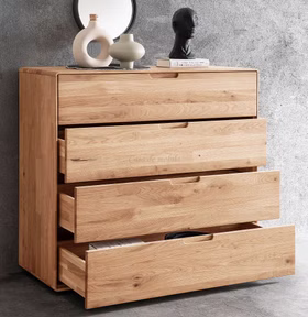 Schubladenkommode breit Gose 100x91x40cm eichenholz massiv natur geölt Schubladenkommode breit Gose 100x91x40cm Asteiche massiv natur geölt Casa de mobila Goslar