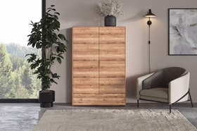 Geschirrschrank 2-türig 100x145x40cm GOSE Eichenholz natur geölt Geschirrschrank 2-türig 100x145x40cm GOSE Wildeiche massiv natur geölt Casa de mobila Goslar