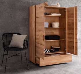 Schrank halbhoch 100x145x40cm GOSE Wildeiche massiv natur geölt Massivholz Schrank halbhoch 100x145x40cm GOSE Wildeiche massiv natur geölt Casa de mobila Goslar