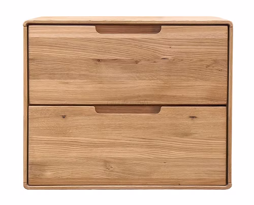 Nachtkommode I mit 2 Schubladen 51x45x40cm GOSE Wildeiche massiv geölt Massivholz Nachtkommode I mit 2 schubladen 51x45x40cm GOSE Wildeiche massiv natur geölt Casa de mobila Goslar