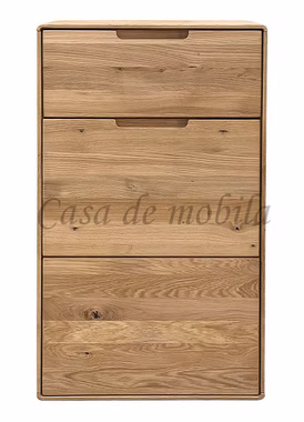 Kommode I 51x91x40cm GOSE 1türig Wildeiche massiv geölt schmale schrank mit runden Ecken mit 1 Holztür und 1 Schublade GOSE Wildeiche massiv natur geölt Casa de mobila Goslar