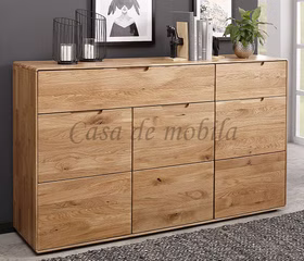 Kommode 3-türig mit runden Ecken GOSE 149x91x40cm eiche massiv geölt Kommode 3-türig mit runden Ecken GOSE 149x91x40cm Wildeiche massiv natur geölt Casa de mobila Goslar