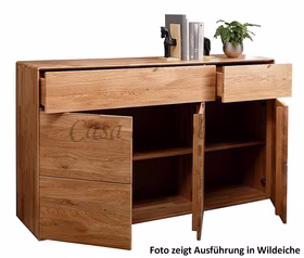 Kommode III 149x91x40cm GOSE 3-türig Kernbuche geölt Wäschekommode mit runde ecken 3türig 149x91x40cm Buche massiv natur geölt Casa de mobila Goslar